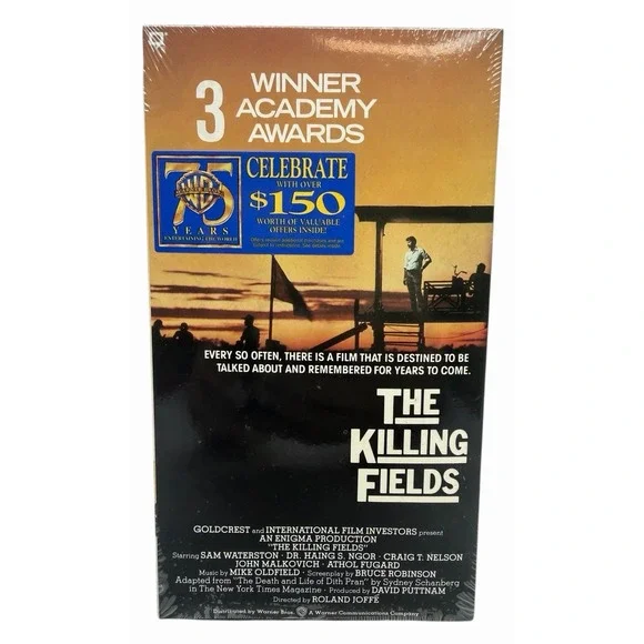 The Killing Fields VHS Warner Bros Sam Waterston Craig T Nelson John Malkovich‎