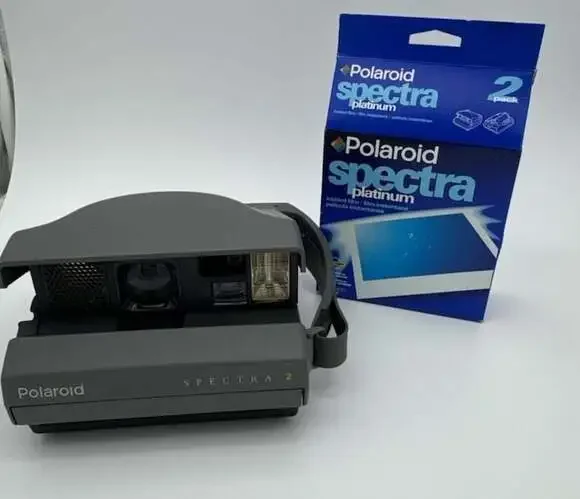 Vintage Polaroid Spectra 2 Instant Camera with Sealed Spectra Platinum Film 2-Pa