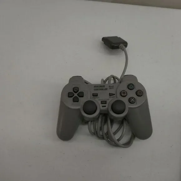 Playstation 1 PS1 Analogue Controller‎ Dual Jolt Turbo Gray Tested & Working