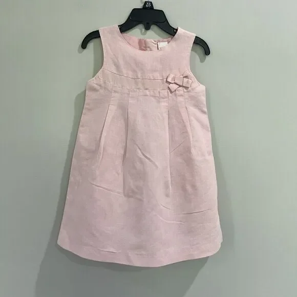 Old Navy Pink Toddler‎ Linen Sleeveless Dress Size 3t Long Length