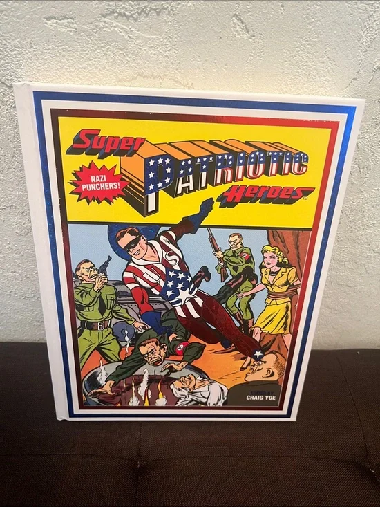 #2480**Patriotic Heroes Comic Art Print - Red, White & Blue