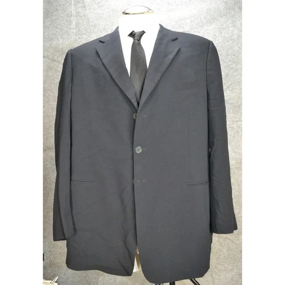 Giorgio Armani Blazer Mens Size 50 Black Wool Luxury borgo‎ 21 Sport Coat Italy