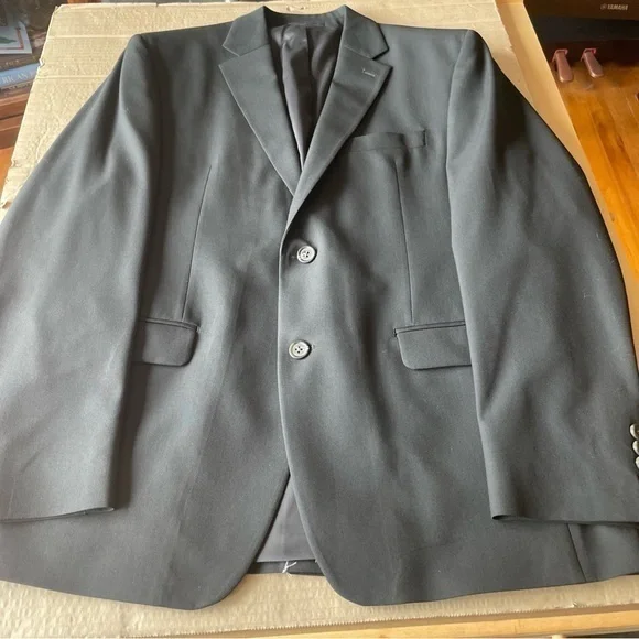 Chaps, Black,Slim Fit Blazer, 42R