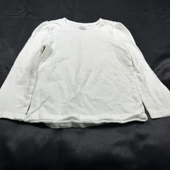 Old Navy Girls 4T White Long Sleeve Shirt Basic Top‎