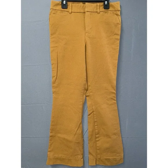Old Navy Pixie Flare Pants Girls 4 Brown Cotton Stretch High Rise Streetwear