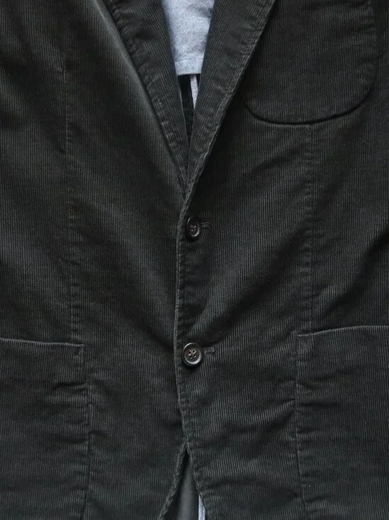 Club Monaco Dark Green Corduroy Blazer Jacket Casual Soft Sport Coat L Large