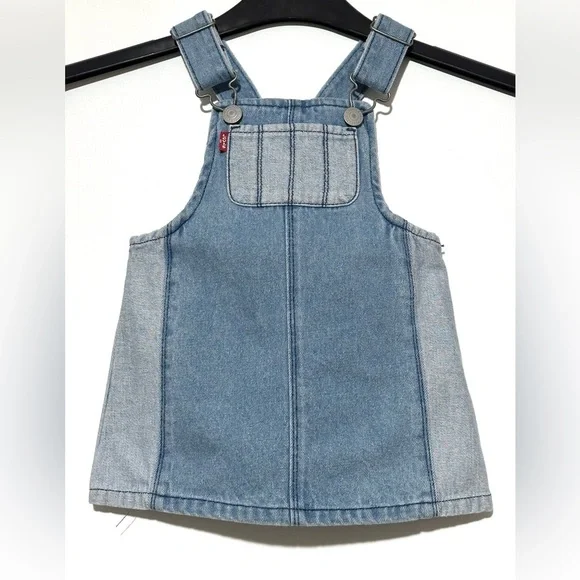 Levi's Baby Girls Colorblock Denim Dress, Adjustable Straps 18 Months