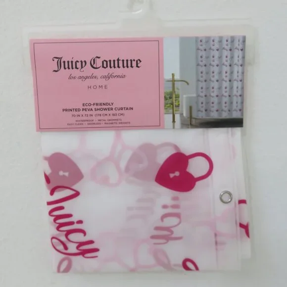 (#124) Juicy Couture Printed PEVA Shower Curtain Bathroom 70