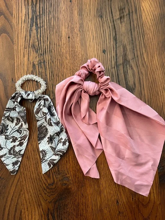 Set of 2 Hair Scarves with Scrunchy