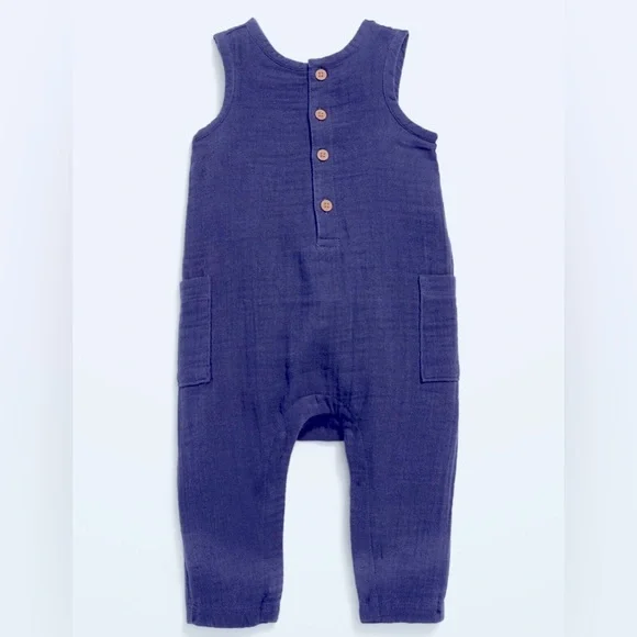 Old Navy Navy Blue Kids Jumpsuit - 6-12M
