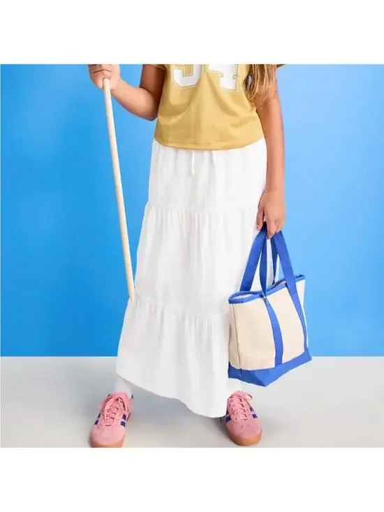 Old Navy Calla Lily White Tiered Swing Midi Skirt