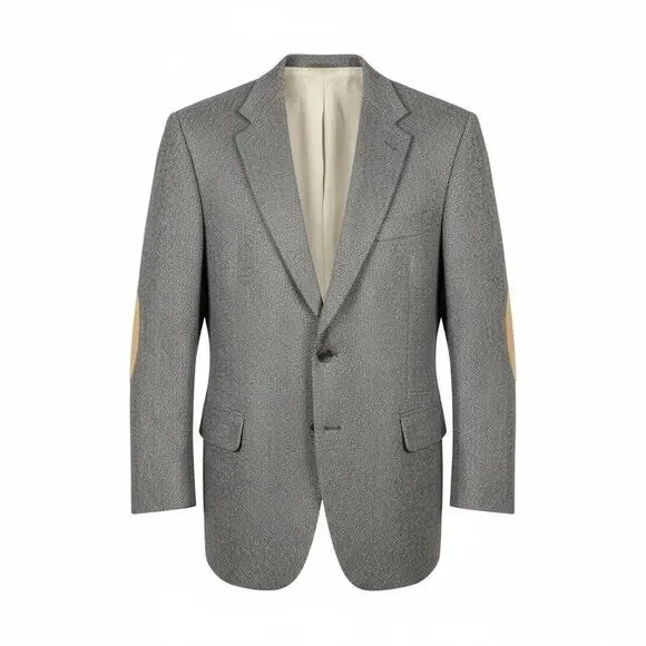 Vintage Allyn St. George Men's Gray‎ Tweed 100% Wool Made in USA Sport Coat- 46R