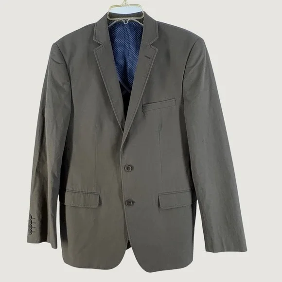 Combatant Gentlemen Blazer Mens 40R Olive Green Unstructured Cotton Jacket