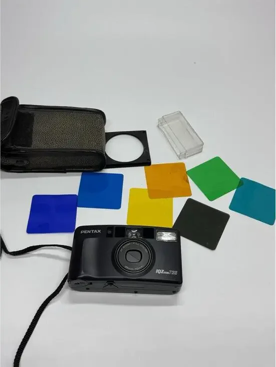 Pentax IQZoom 735 35mm Film Camera Tested Working w/ Color Filters