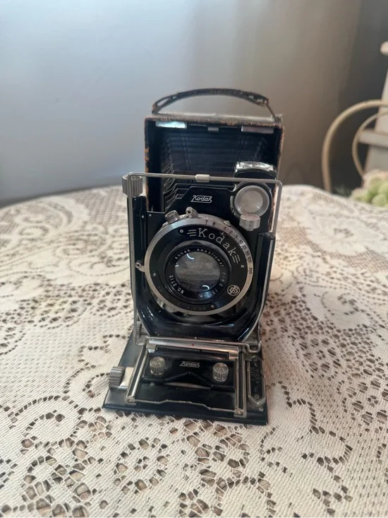 Kodak Black and Chrome Folding Film Camera