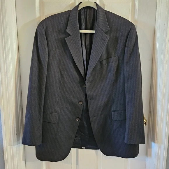 Ralph Lauren Blue Label Men's 100% Wool Blazer Sport Coat Jacket Size 44R Gray