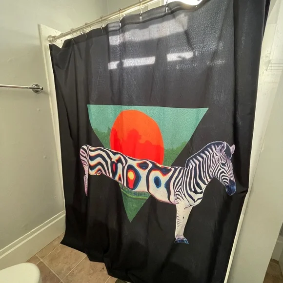 custom shower curtain with design by Ali Gulec
