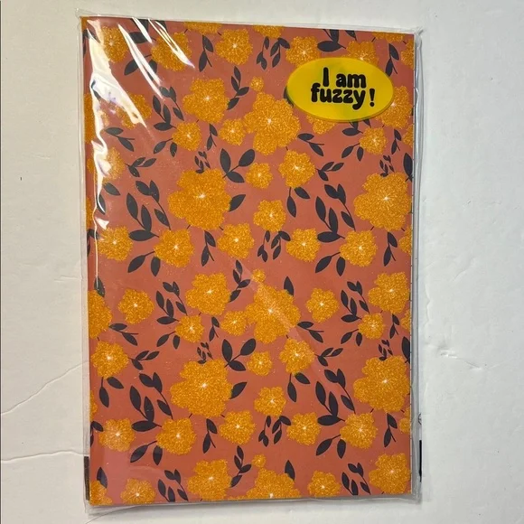 Floral Patterned Notebook with Orange Flowers