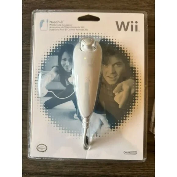 Genuine‎ Official Nintendo Wii Nunchuk Nunchuck Controller White OEM -NEW Sealed