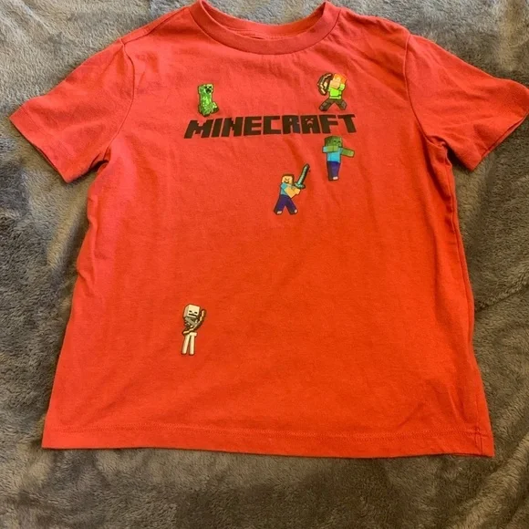Old Navy Red Minecraft Kids T-Shirt