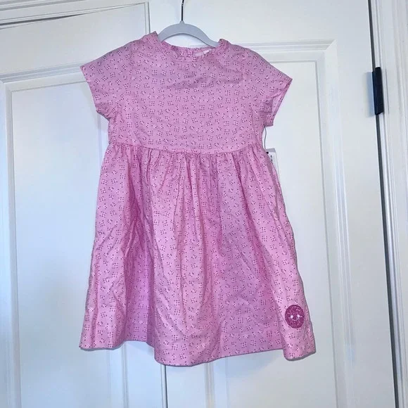 NWT Smiling Button Little Girls Dress‎ Size 7 Made in the USA