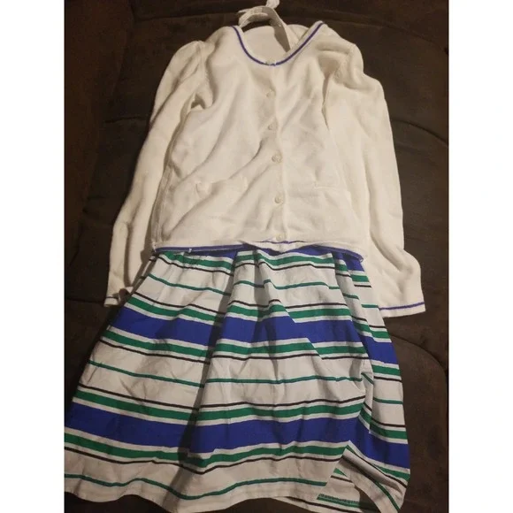 Janie and Jack bar harbor breeze dress 6 sweater size 7