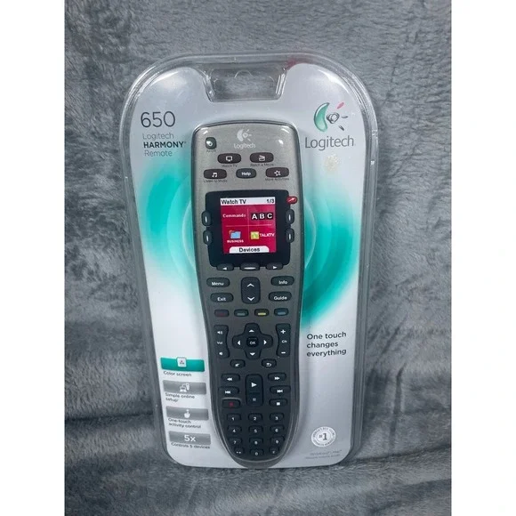Logitech HARMONY 650 Universal Advanced TV Remote Control Silver Factory Sealed