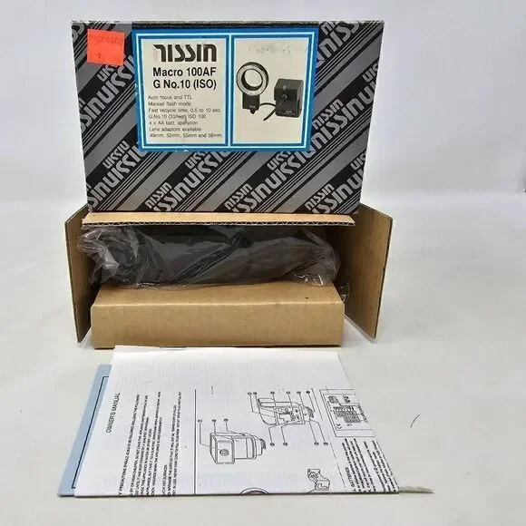 NISSIN MACRO 100AF RING FLASH THYRISTOR TTL MANUAL FLASH MODE FAST RECYCLE TIME