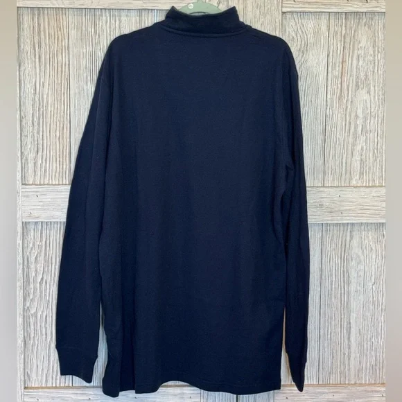 St John’s Bay 3/4 zip pullover sweater sz XLT color NAVY BLUE