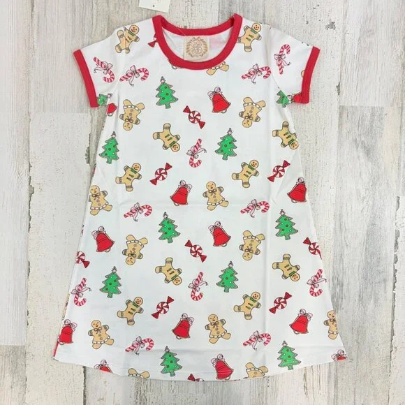 The Beaufort Bonnet Company Polly Play Dress Sugar Plum Christmas Cookie 6 NWT