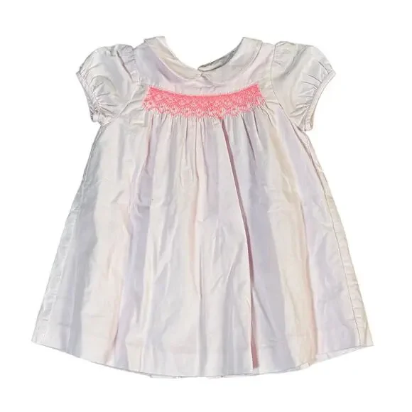 NWT Jacadi Paris Girls Smocked Dress in Pale Pink Size 24 months