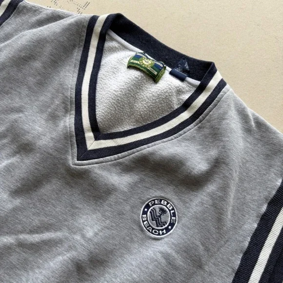 Vintage 90s Pebble Beach Golf Sweatshirt Vest