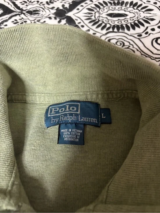 Polo by Ralph Lauren Olive Green Cotton Sweater