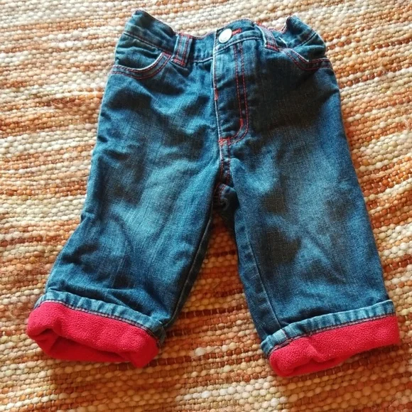 Old navy 6 12‎ month fleece lined Jeans baby