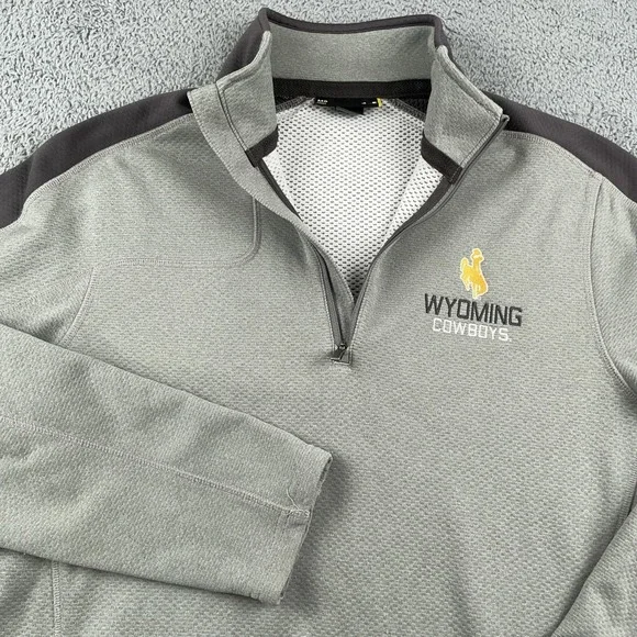 Wyoming Cowboys Pullover 1/4 Zip Mens Medium Gray NCAA Football Under Armour