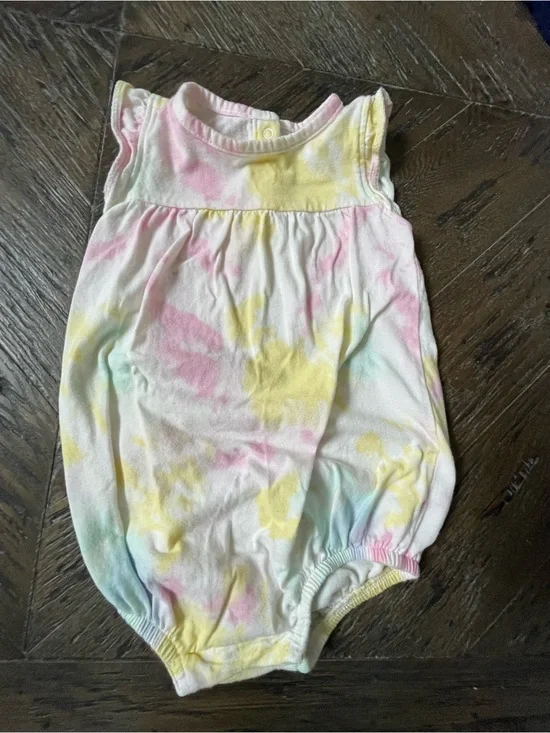 Old Navy Pastel Tie-Dye Sleeveless Baby Romper