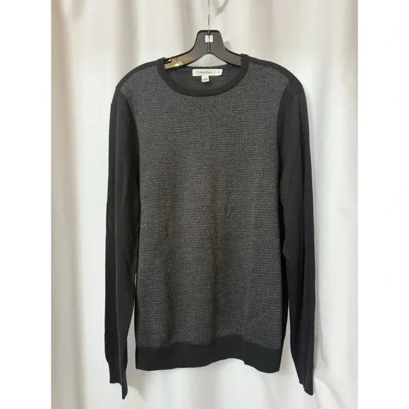 Calvin Klein Sweater Men‎ Large Cotton Blend Knit Long Sleeve J70