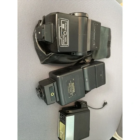 Lot of 3 Vintage camera flash Untested (7)