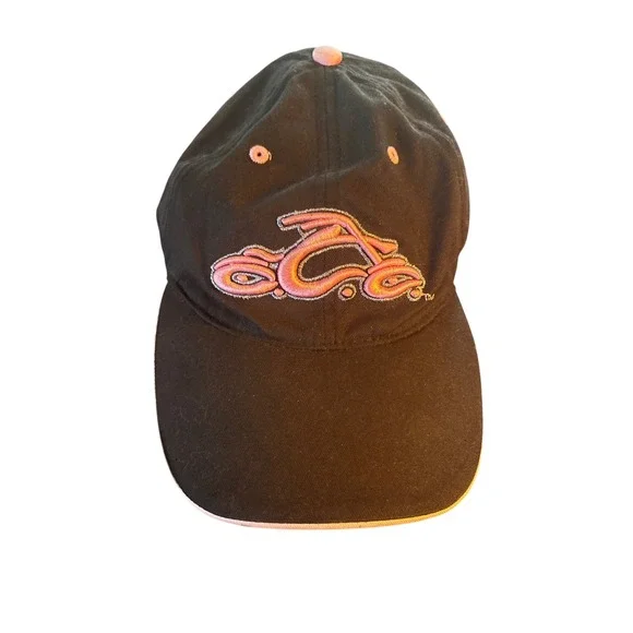 Orange County Choppers Motorcycle Hat Black‎ Pink Accents Baseball Cap