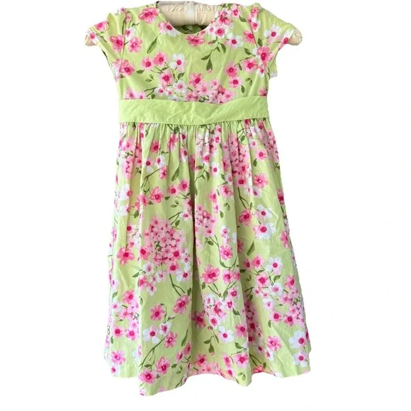Gymboree SPRING‎ SOCIAL Dress Girl's 6 Summer Celebration Floral Cherry Blossoms