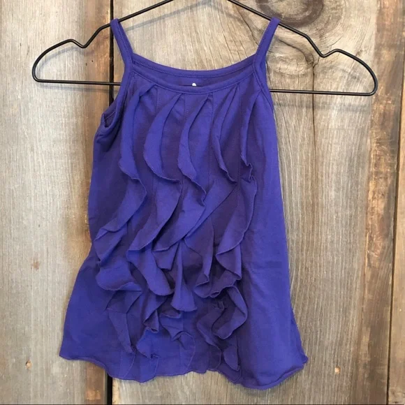 Old Navy Ruffle Tank Top in Purple Blue Size Small 6 7