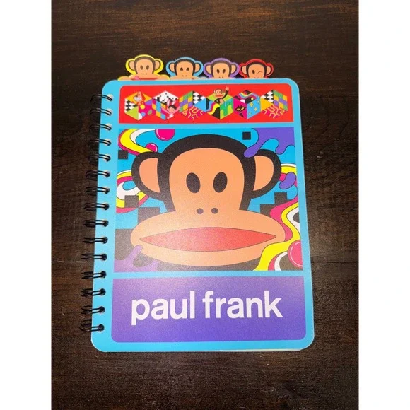 Paul Frank Julius the Monkey Spiral Notebook Dot Grid Journal with Tabs
