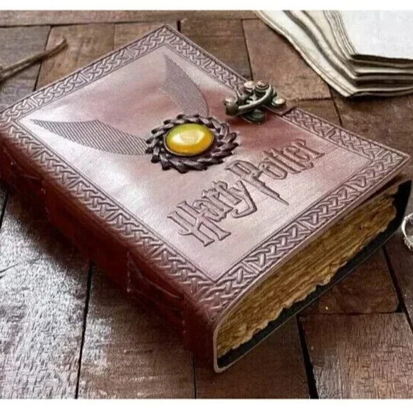 Vintage Harry Potter Phoenix Handcrafted Leather Hogwarts Journal Diary 7” x 5”