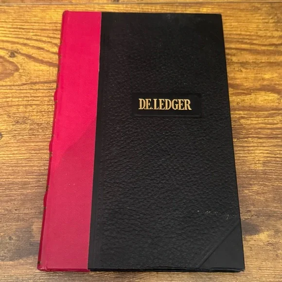 Vintage Vernon Royal Line Ledger Book Red & Black‎ USA 1960s Accounting