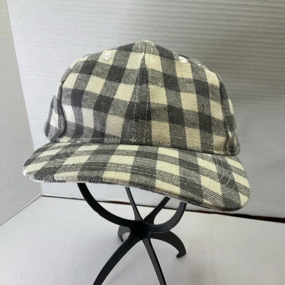 Cocus Pocus Buffalo Check Gray Plaid Adult‎ Strap Back Cap Hat