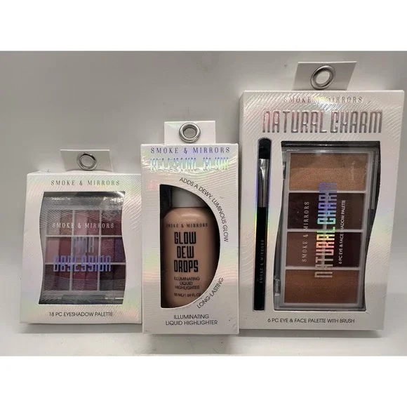 Smoke & Mirrors Makeup Bundle Pink Obsession Natural Charm Glow Dew
