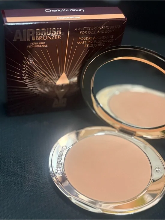 Charlotte Tilbury Airbrush Bronzer–Medium 2 (Matte Bronzing Powder)full size NIB
