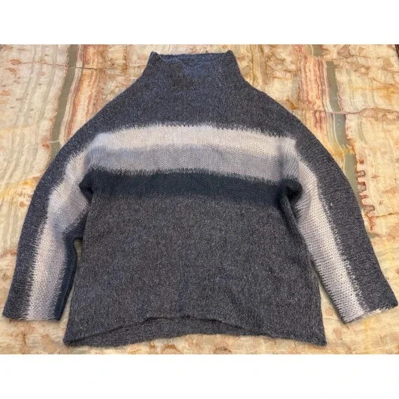 Rag & Bone Mens Holland Funnel Neck Sweater Charcoal Gray Long Sleeve Medium
