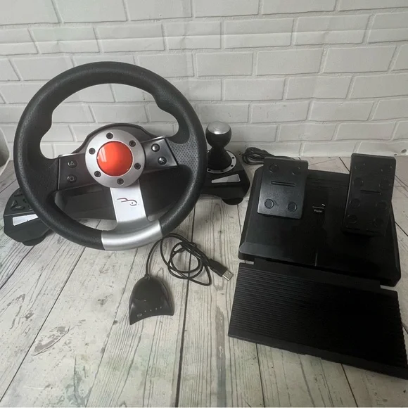 Rocketfish Pro PS3 Wireless Racing Steering Wheel + Pedal Shifter rec RF-GPS3009