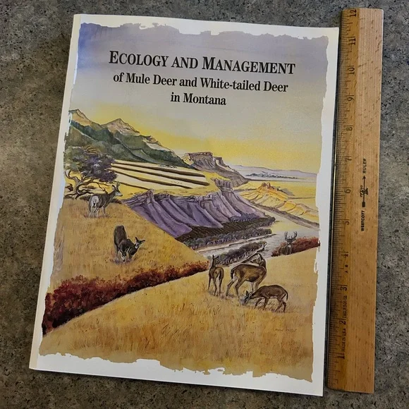 📕Out of Print Ecology / Management of Mule White-tailed Deer in MT Western Decor